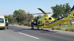 El herido fue evacuado en helicóptero