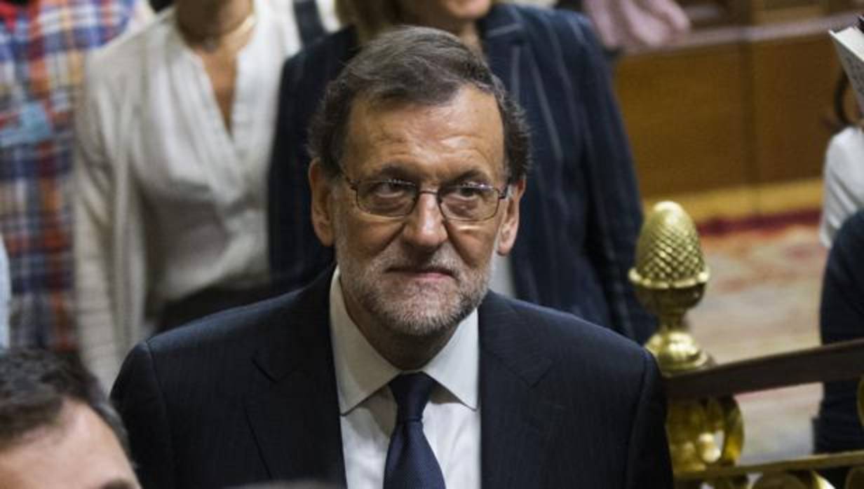 El presidente del Gobierno, Mariano Rajoy, en el Congreso de los Diputados