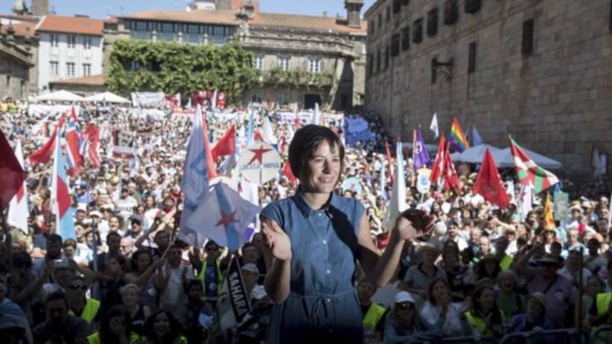 Ana Pontón, en la plaza de la Quintana