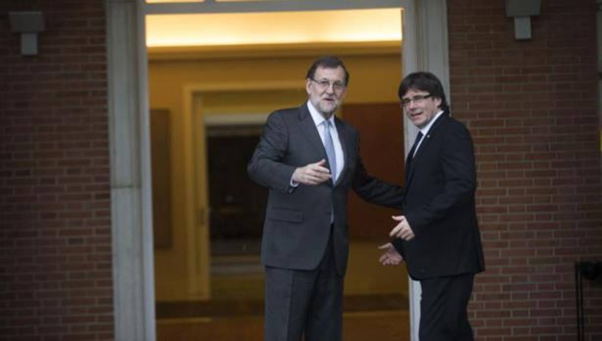 Puigdemont durante su última visita a La Moncloa