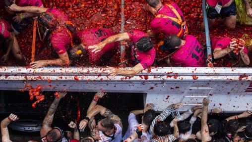 Imagen de archivo de la Tomatina de Buñol