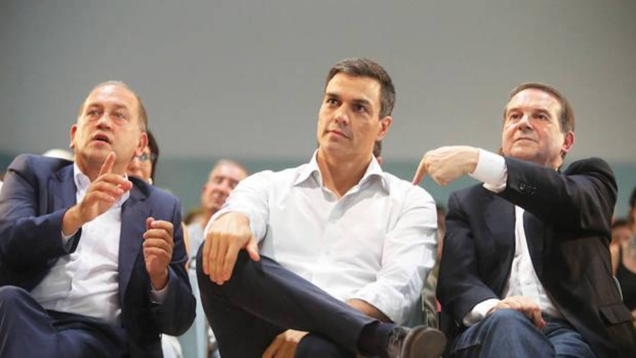 Pedro Sánchez durante un mitin