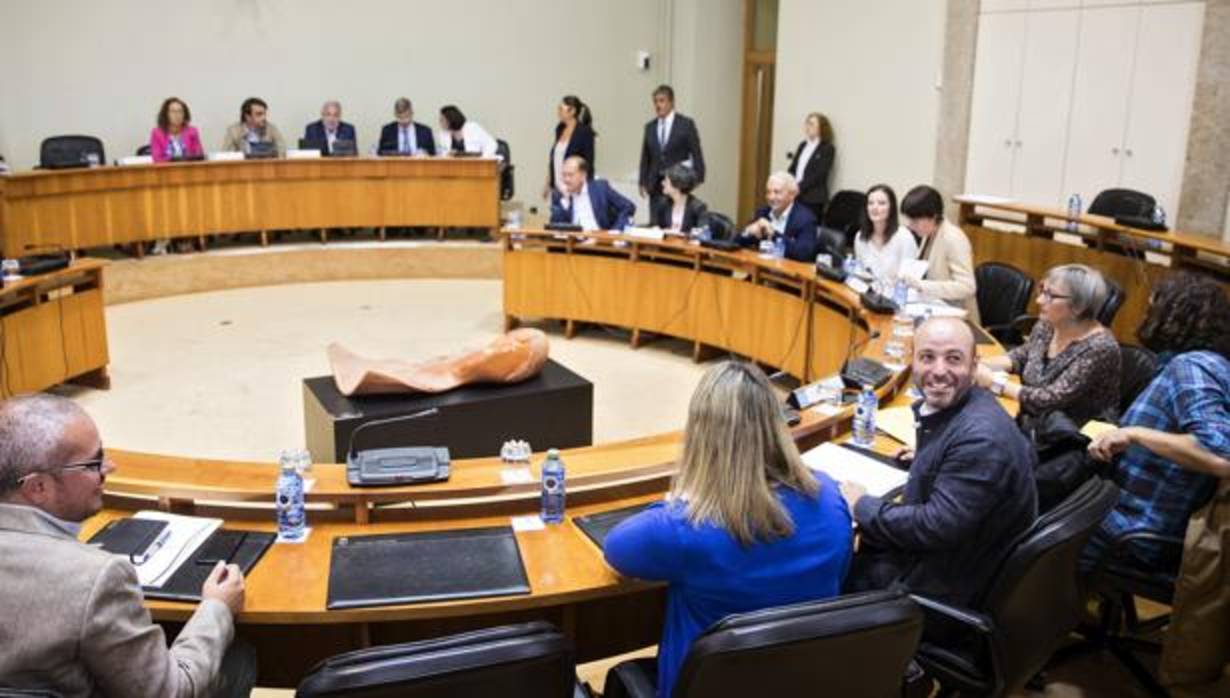 Reunión de la Diputación Permanente, ayer en el Parlamento gallego