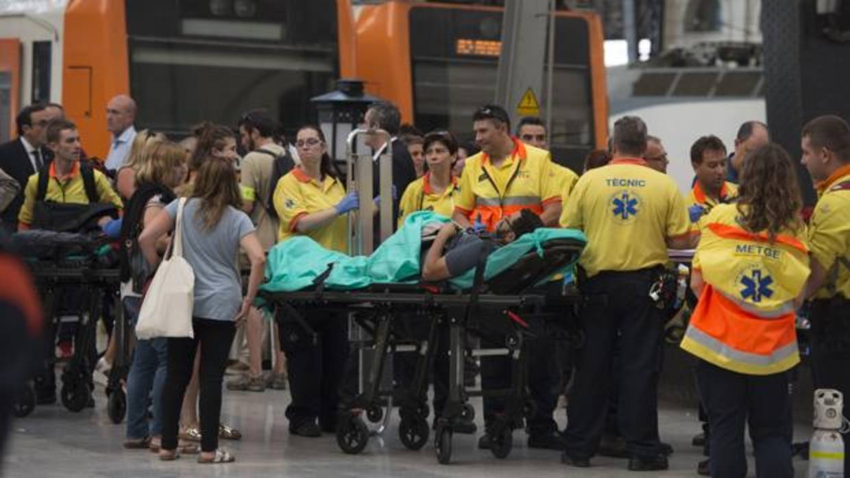 Accidente de tren en la estación Francia de Barcelona