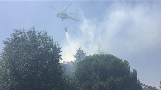 Un incendio en Las Rozas calcina seis hectáreas de pastos