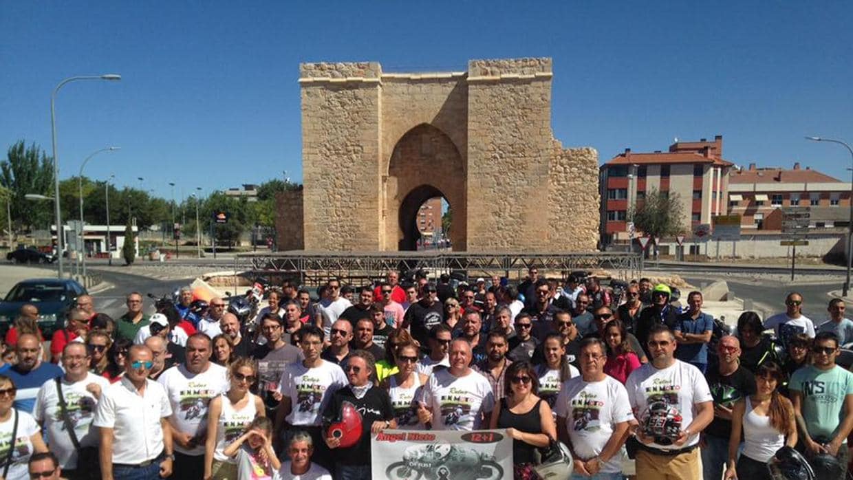 Los moteros que han acudido al homenaje a Ángel Nieto en Ciudad Real