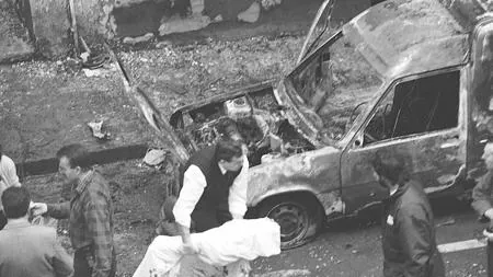 Una imagen del atentado que le costó la vida a Modesto Rico Pasarín