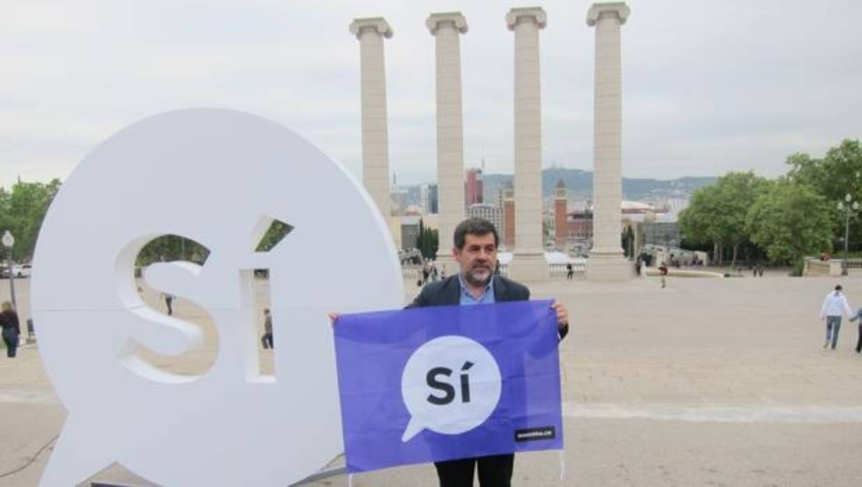 Jordi Sànchez, presidente de la ANC, durante la presentación de la campaña proreferéndum