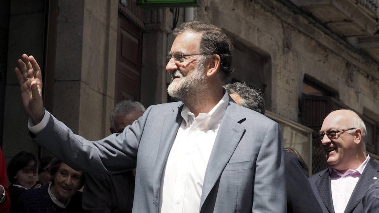 Mariano Rajoy, durante su visita a Chantada