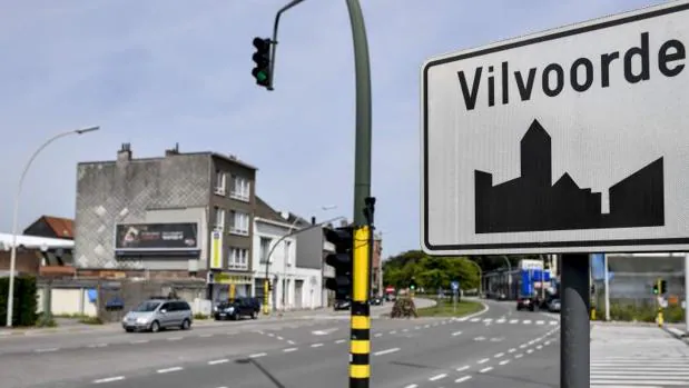 Imagen de la entrada a la localidad belga de Vilvoorde