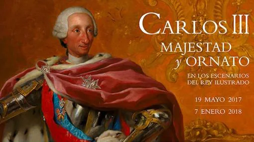 Cartel informativo de la exposición sobre el Rey Carlos III