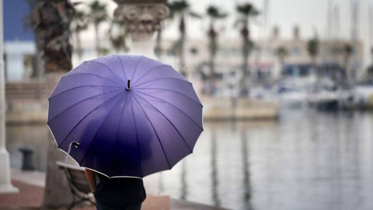Imagen de las lluvias de este martes en Valencia