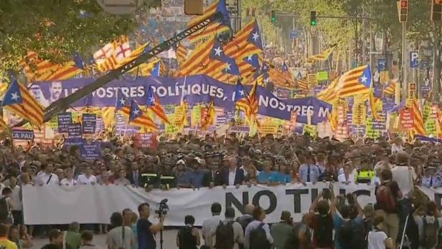 La ANC guio el «flujo de los manifestantes» en Barcelona