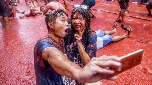 Imagen de la Tomatina celebrada este miércoles