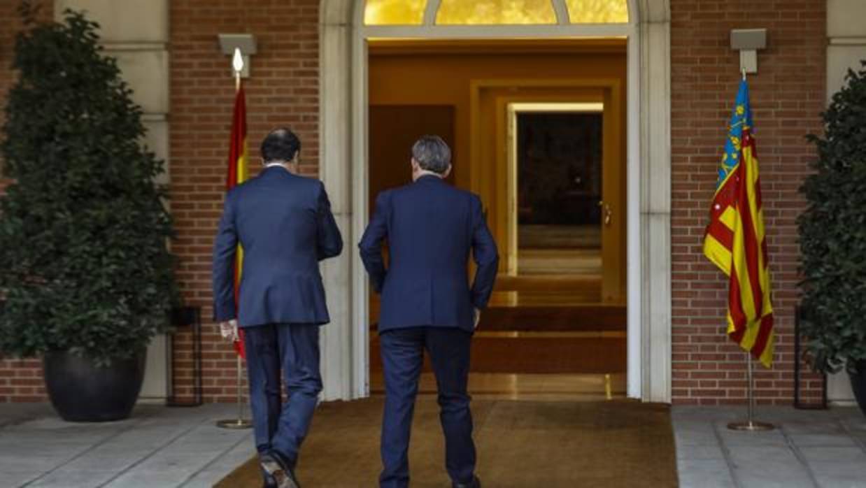 Mariano Rajoy y Ximo Puig, este jueves en la Moncloa