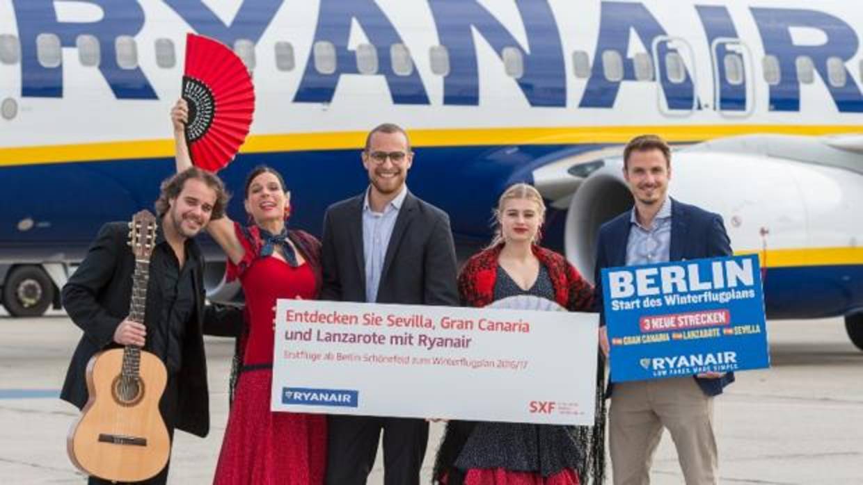 Promoción de vuelos a Sevilla y Canarias hecha por el Aeropuerto de Berlín el pasado año