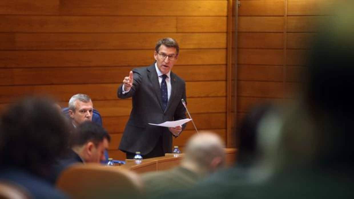 Feijóo, en el Parlamento de Galicia, en una imagen de archvo