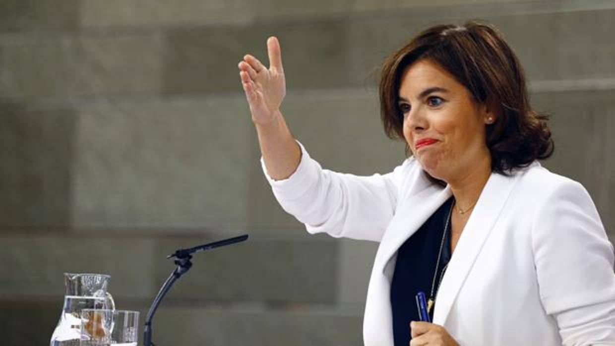 La vicepresidenta, ministra de la Presidencia y para las Administraciones Territoriales, Soraya Sáenz de Santamaría