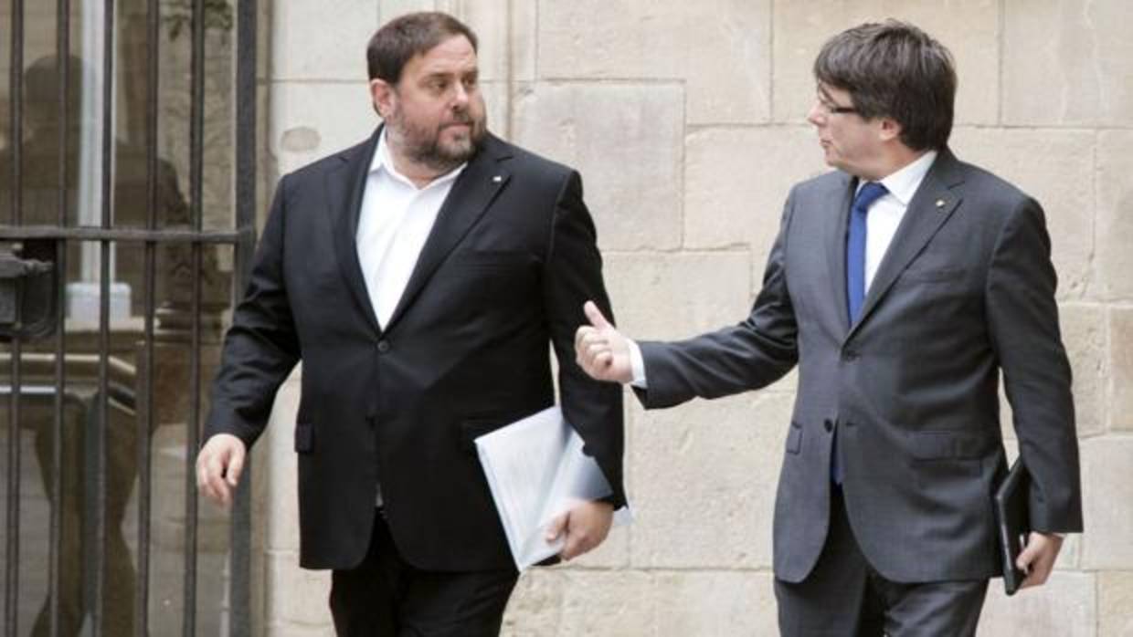 Oriol Junqueras y Carles Puigdemont