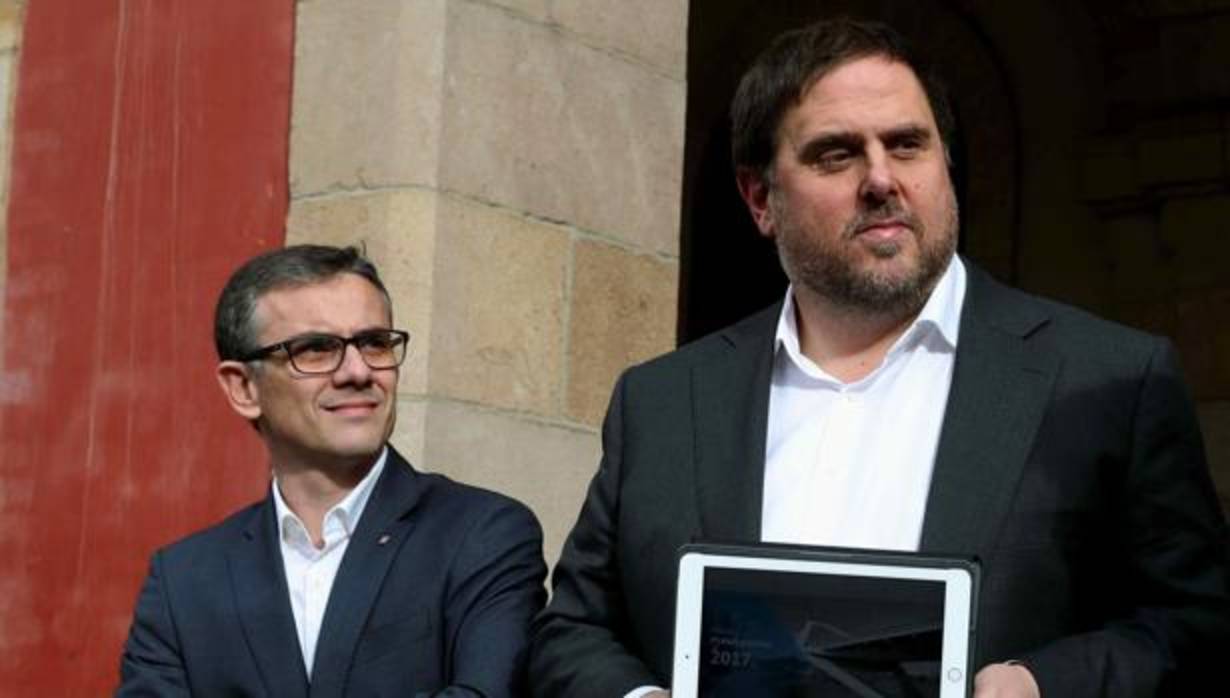 Josep Maria Jové, junto a Oriol Junqueras