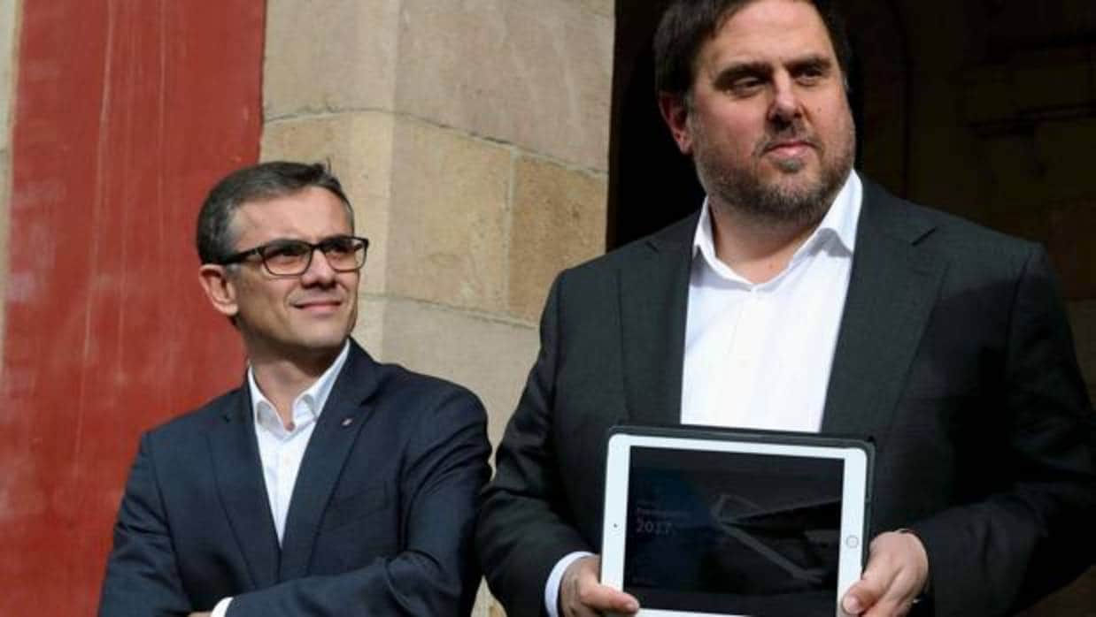 Josep Maria Jové (izquierda), junto a Oriol Junqueras