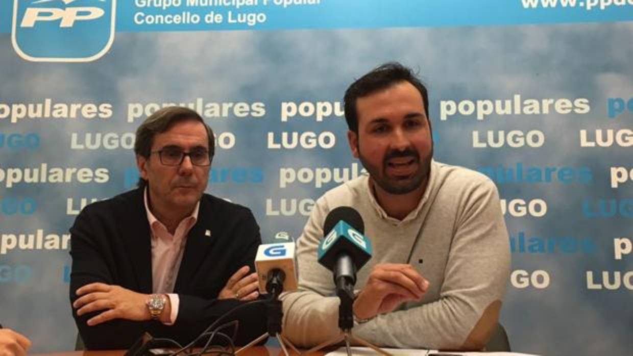 Enrique Rozas y Antonio Ameijide, viceportavoz y portavoz del PP en Lugo