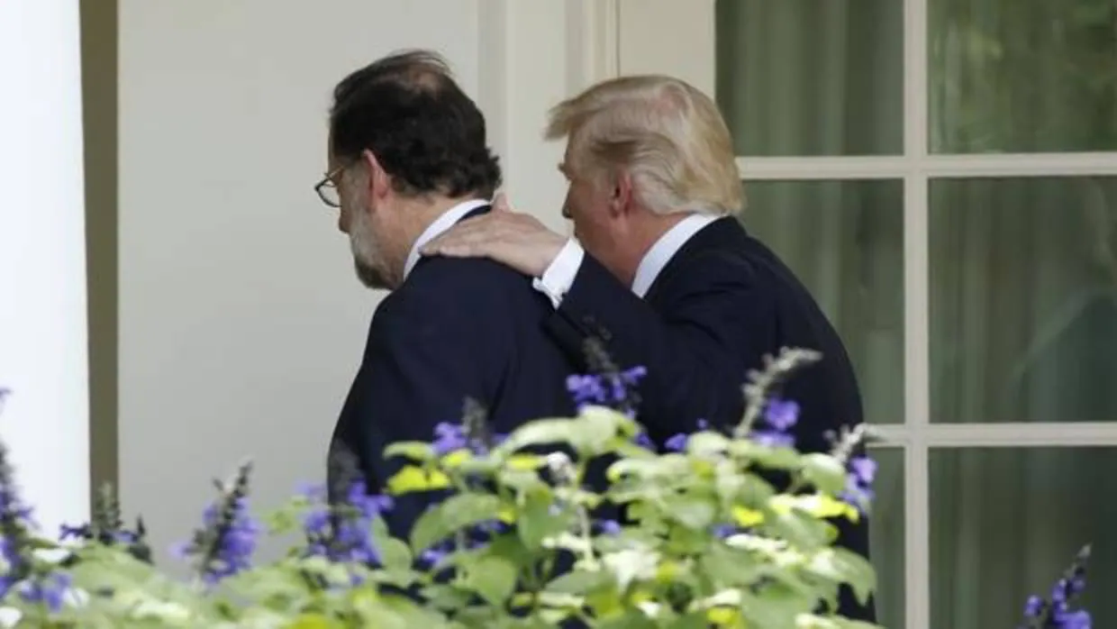 Mariano Rajoy y Donald Trump después de su reunión en la Casa Blanca