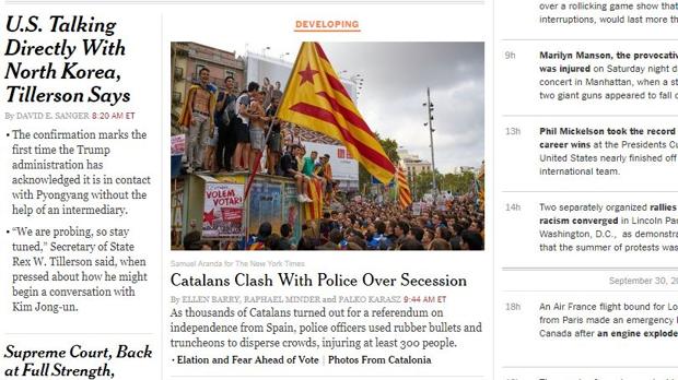 Pelotas de goma y heridos: así ven los medios internacionales el «referéndum prohibido»