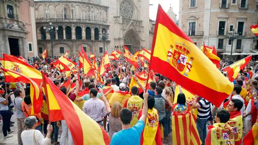 Imagen de la concentración de este sábado en Valencia