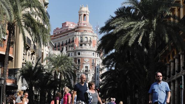 Imagen de la nueva sede de CaixaBank tomada este viernes en Valencia