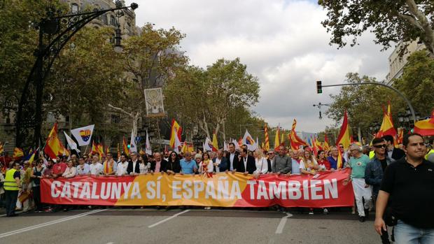 Barcelona se vuelve a manifestar por la unidad de España