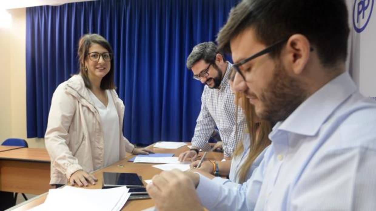 Marta Maroto, en la sede del Partido Popular en Toledo