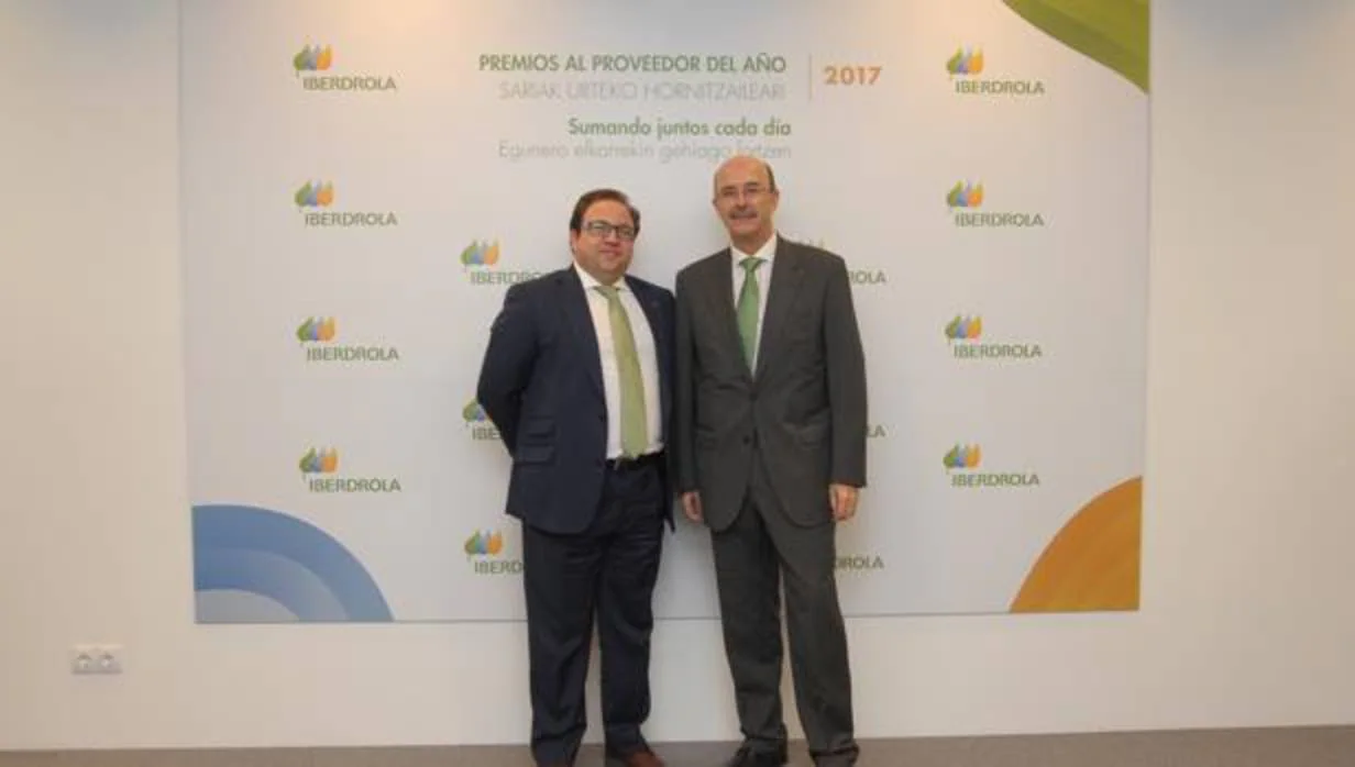 Venancio Rubio, delegado de Iberdrola en Castilla-La Mancha, con Inael
