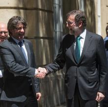 Imagen de Rajoy y Puigdemont tomada el mes de mayo