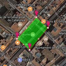 La Plaza de Sant Jaume tiene unos 2.000 metros cuadrados