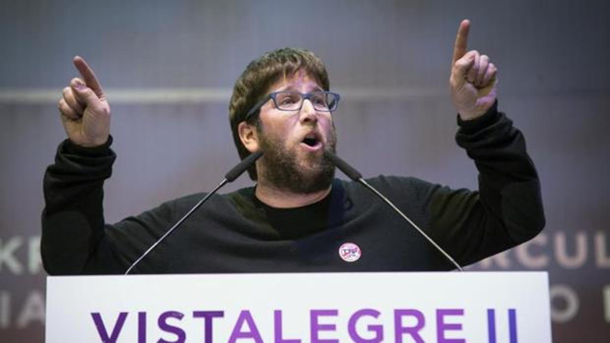 España El eurodiputdo Miguel Urbán el sábado durante la Asamblea Ciudadana de Podemos
