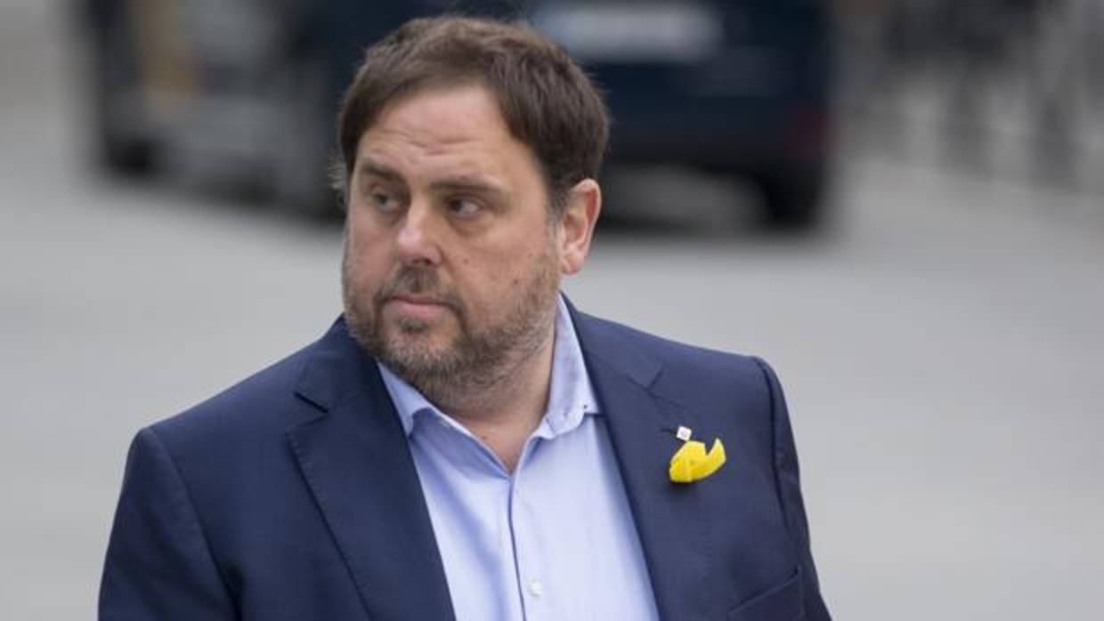 Oriol Junqueras, a su llegada hoy a la Audiencia Nacional