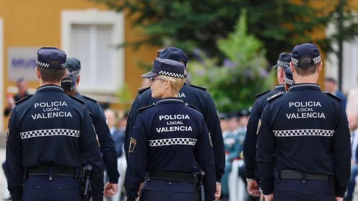 Imagen de archivo de un grupo de agentes de la Policía Local de Valencia