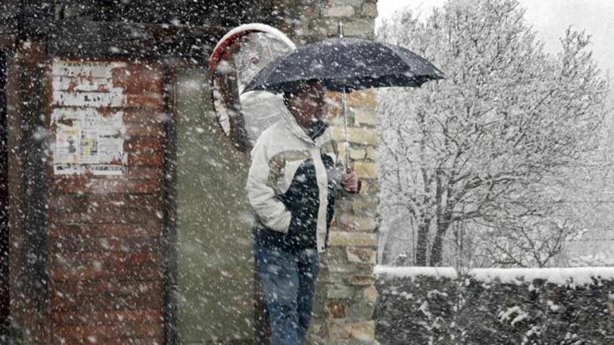 Nieve en la comarca de Babia, en una imagen de archivo