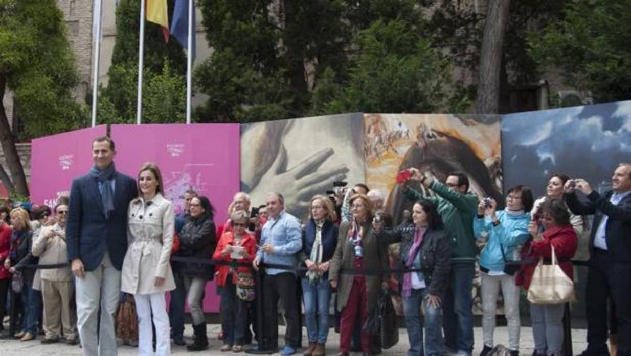 Los Reyes, en Toledo, visitaron la exposición del Greco en mayo de 2014, unos días antes de la proclamación de Don Felipe como monarca