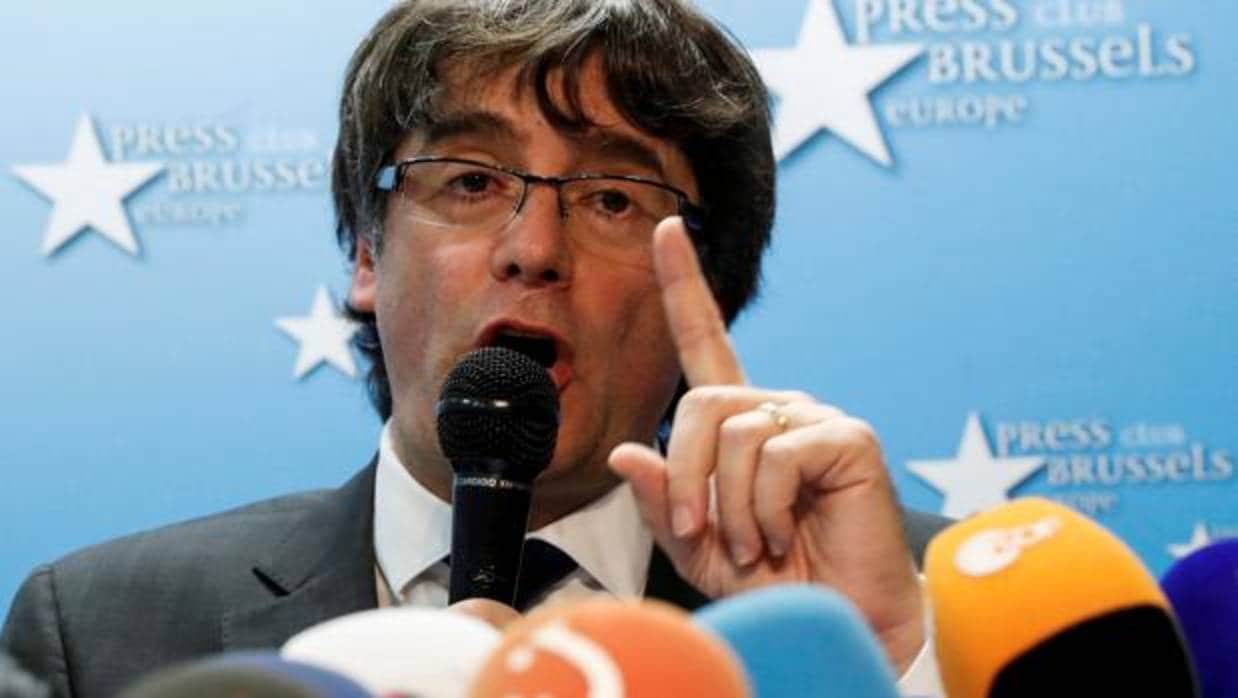 El expresidente catalán, en una comparecencia en Bruselas