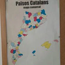 Mapa de los «países catalanes» en un instituto de Ibi