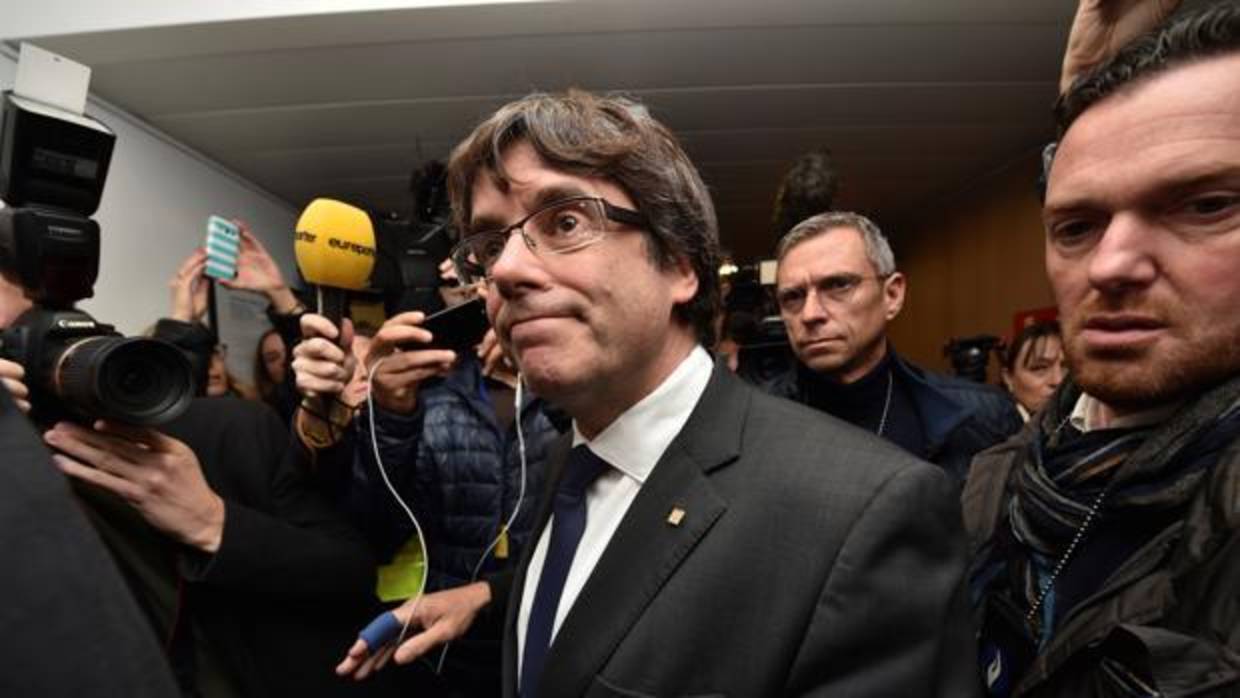 Puigdemont, a su llegada a una conferencia en Bruselas el pasado 31 de octubre