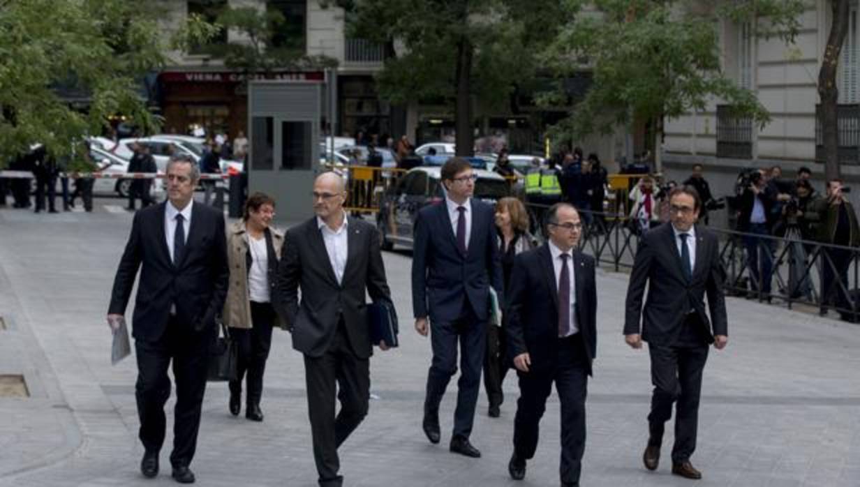 Los exconsellers, de camino a su declaración en la Audiencia Nacional el día 2