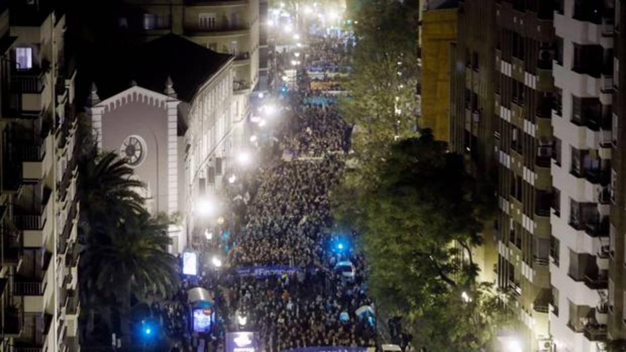 Imagen de la manifestación del pasado sábado en Valencia