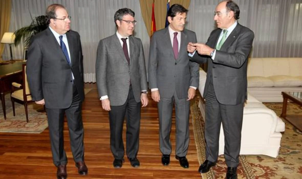 Herrera, Nadal, Fernández y Galán, antes de la reunión celebrada en Madrid