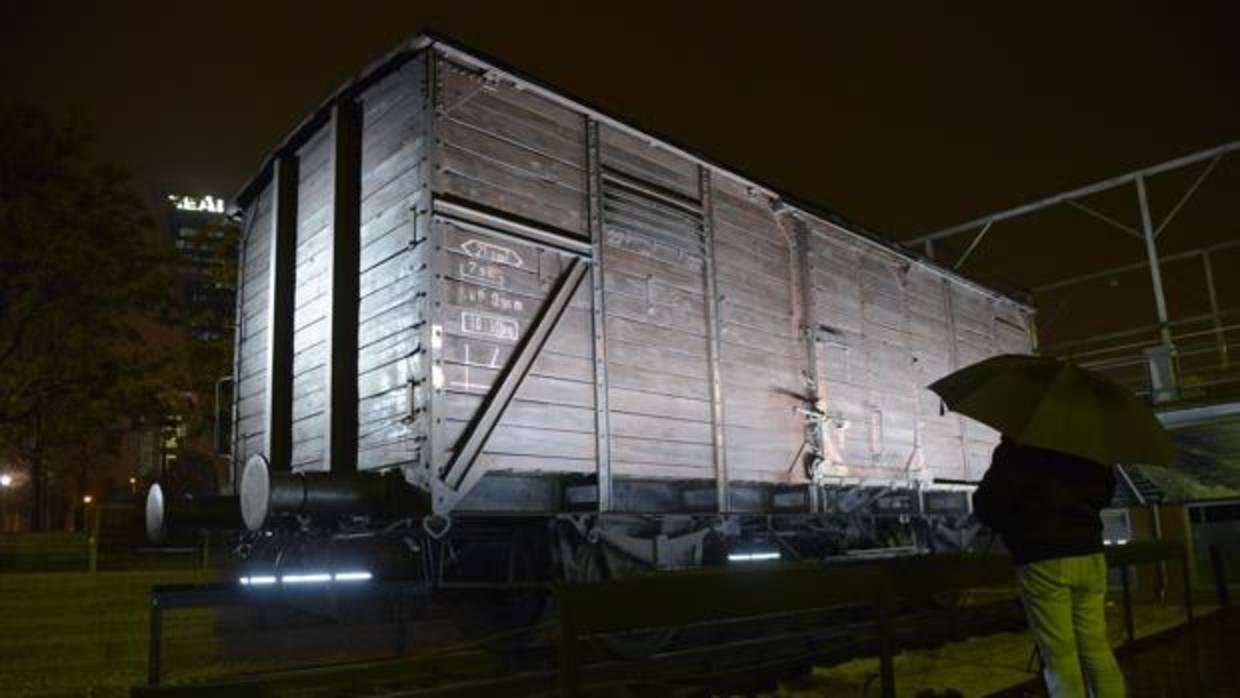 Vagón de tren que transportó a prisioneros hasta Auschwitz