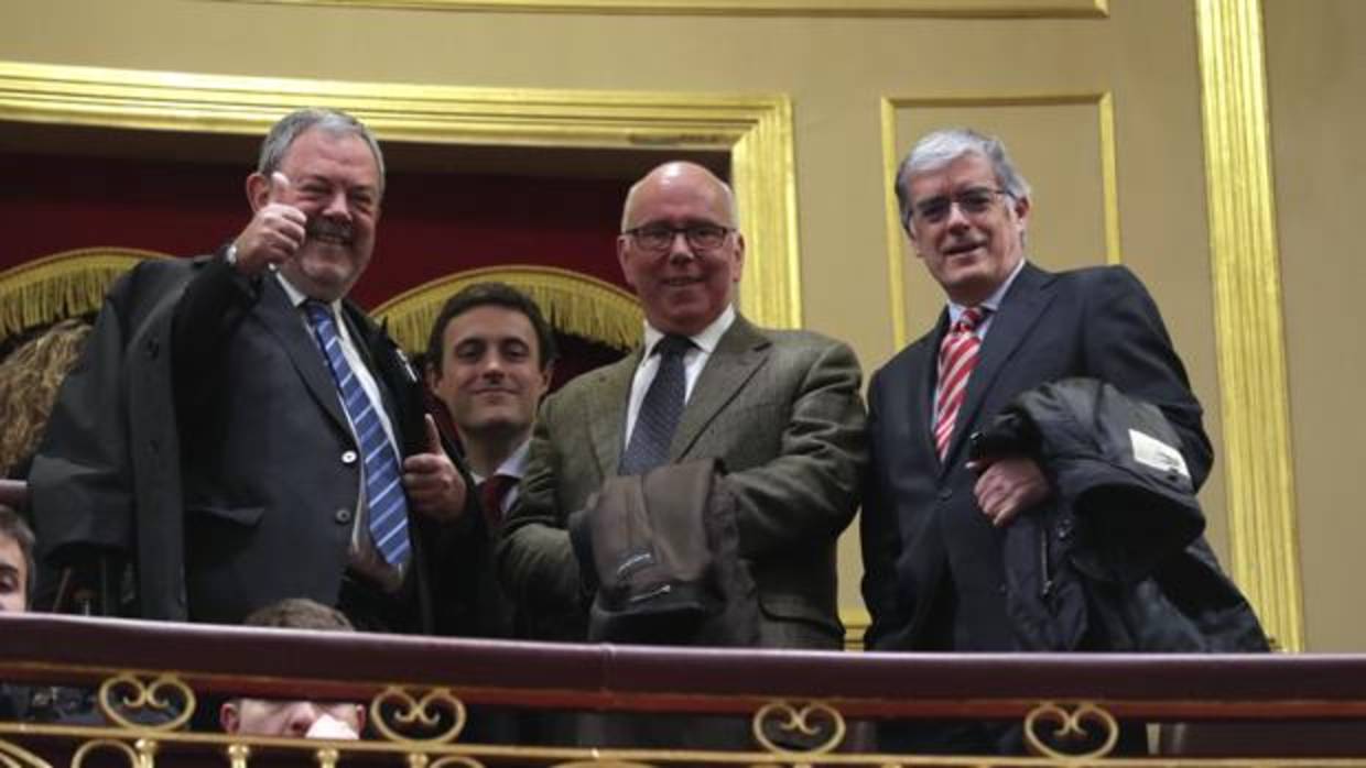 Pedro Azpiazu,Javier Larrañaga, José María Iruarrizaga y José Luis Cimiano