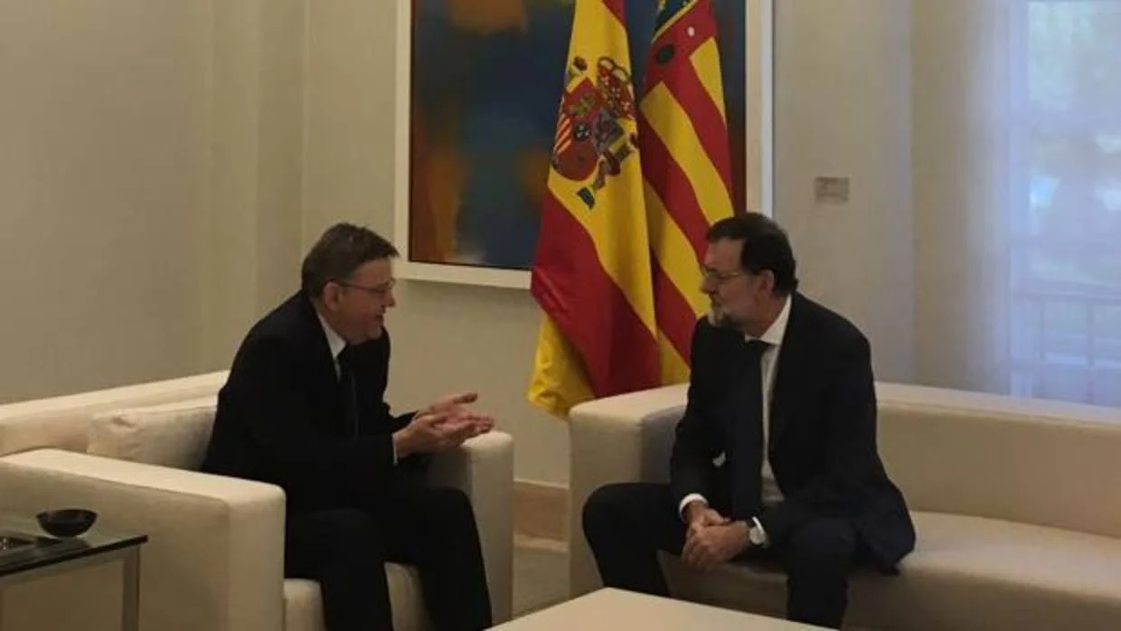 Imagen de la última reunión entre Puig y Rajoy
