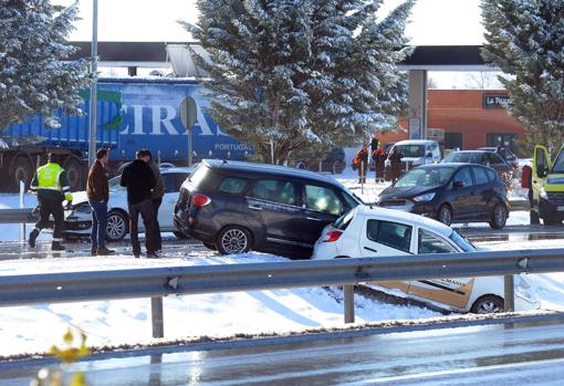 Imagen del accidente producido en la AP-1